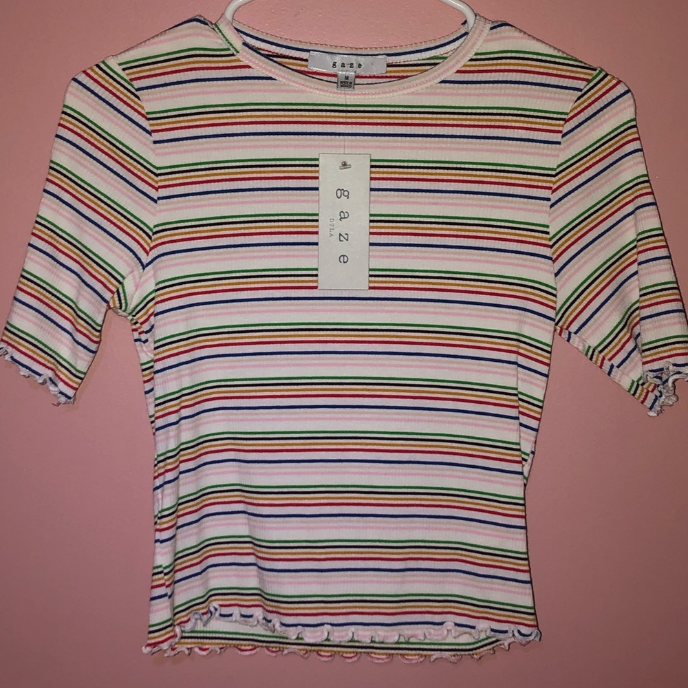 stripped crop top
